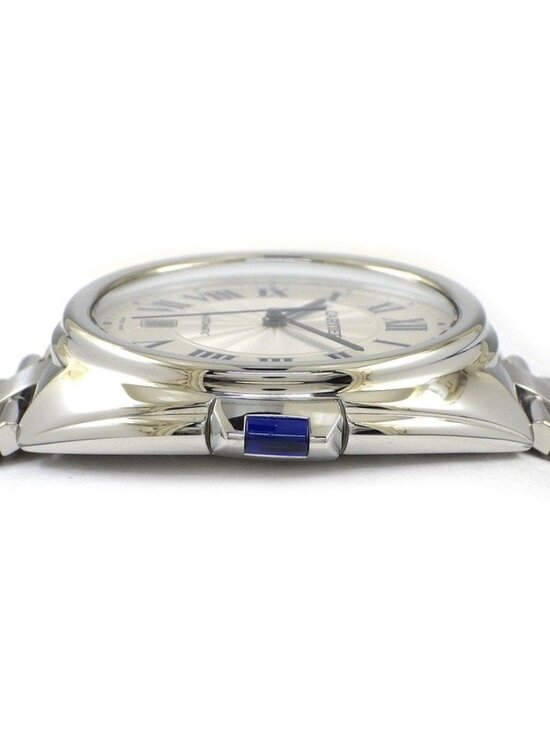 Cartier Watch Cles Silver Guilloche Dial Roman Index Date  display picture 3